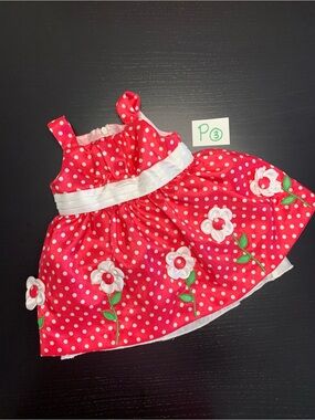 Cinderella 3-6m Pink and White Polka Dot Dress